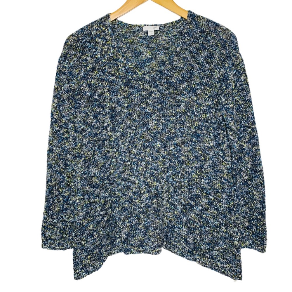 J. Jill‎ Cotton Blend Long Sleeve Woven Sweater